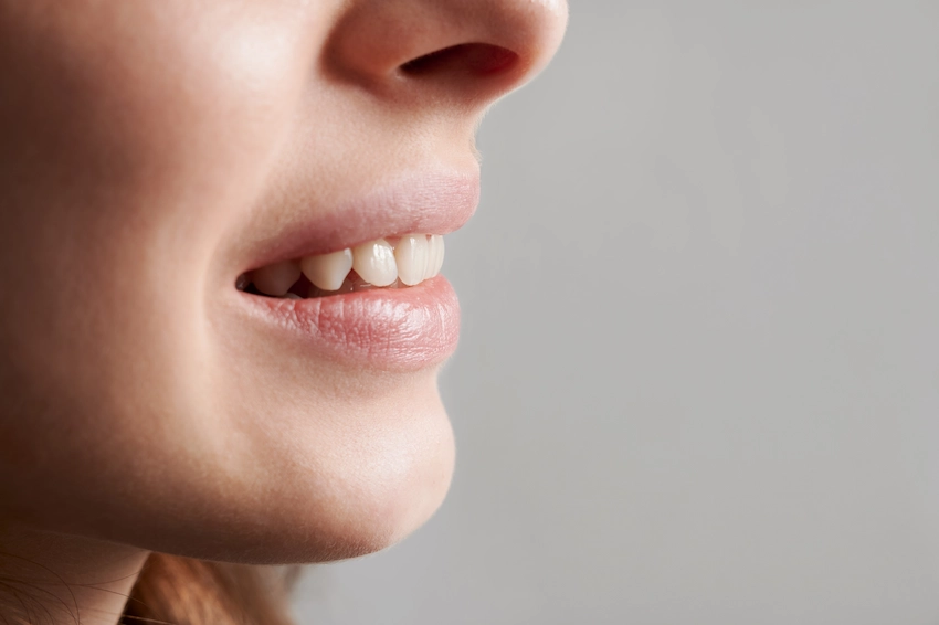 macro photography beautiful female smile cropped snapshot