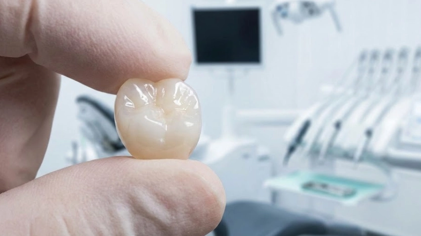 zirconia crown in clinical setting