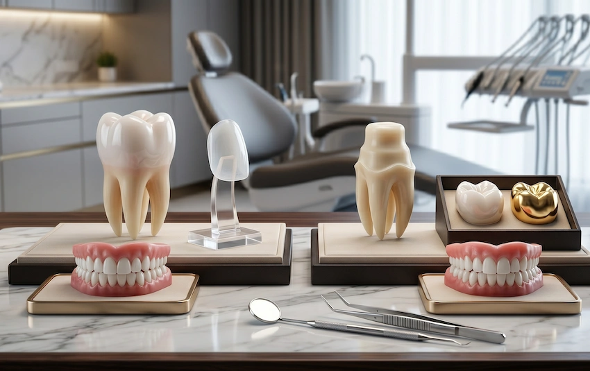 porcelain veneers and ceramic crowns models lema clinic